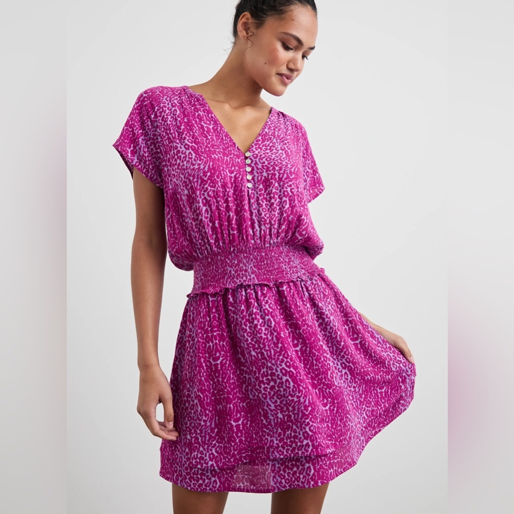 Karla Rails Dress - Magenta Cheetah